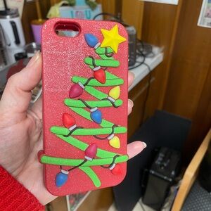 Festive Red Light Up Christmas Tree iPhone 6 Silicone Case